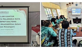 Kegiatan Rapat Dalam Kantor (RDK) Bawaslu Kota Palangka Raya dan BPKP Perwakilan Kalimantan Tengah, Jumah (14/08/2026)