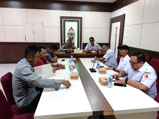 Audiensi antara Bawaslu Kota Palangka Raya dan Polresta Palangka Raya