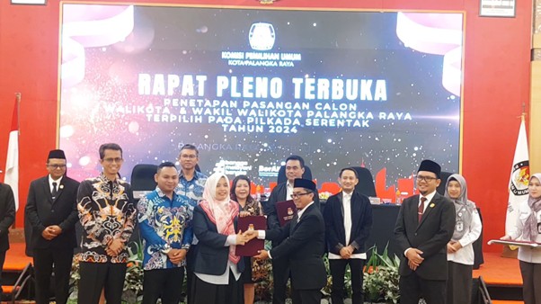 Awasi Rapat Pleno Terbuka Penetapan Paslon di Aquarius Boutique Hotel Palangka Raya