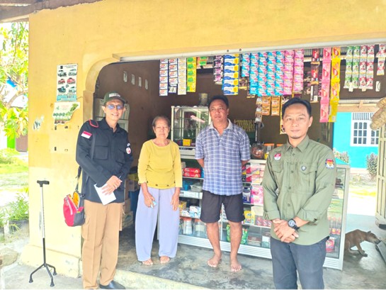 Pengawasan pelaksanaan coktas di salah satu rumah warga di Kecamatan Bukit Batu, Kamis, 09 Oktober 2025