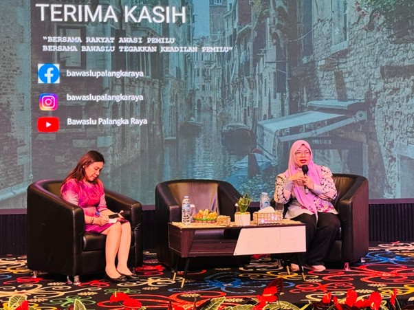 Ketua Bawaslu Kota Palangka Raya menjadi Narasumber pada kegiatan yang diselenggarakan oleh Kesbangpol Kota Palangka Raya, Kamis (27/11/2025)