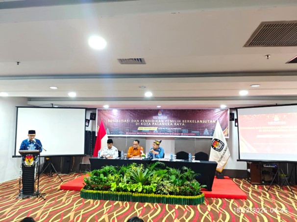 Bawaslu Kota Palangka Raya menghadiri kegiatan yang diselenggarakan oleh KPU Kota Palangka Raya di Hotel Neo Palangka Raya, Kamis (18/12)