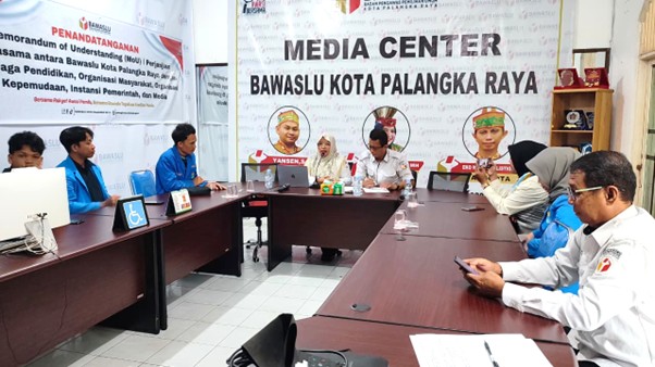 Kegiatan konsolidasi demokrasi bersama Pengurus Cabang Pergerakan Mahasiswa Islam Indonesia (PC PMII) Kota Palangka Raya, Rabu (4/2/2026)
