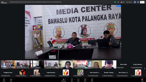 Rapat Koordinasi Penyusunan Program Kerja Divisi Hukum dan Penyelesaian Sengketa melalui Zoom Meeting, Selasa (28/04/2026)