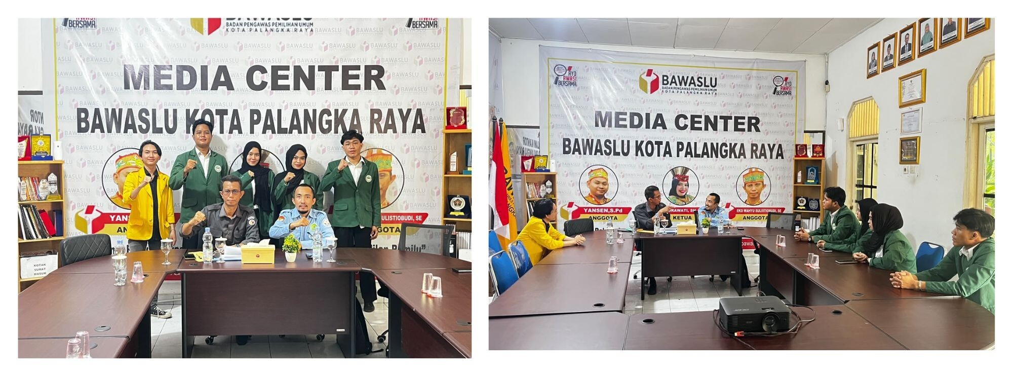 BAWASLU KOTA PALANGKA RAYA TERIMA LIMA MAHASISWA MAGANG DARI UIN DAN UPR