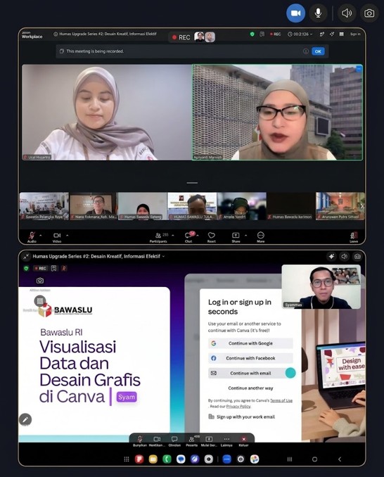 BAWASLU KOTA PALANGKA RAYA IKUTI HUMAS UPGRADE SERIES #2, PERKUAT KEMAMPUAN KEMAS INFORMASI LEWAT DESAIN VISUAL KREATIF