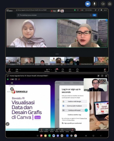BAWASLU KOTA PALANGKA RAYA IKUTI HUMAS UPGRADE SERIES #2, PERKUAT KEMAMPUAN KEMAS INFORMASI LEWAT DESAIN VISUAL KREATIF