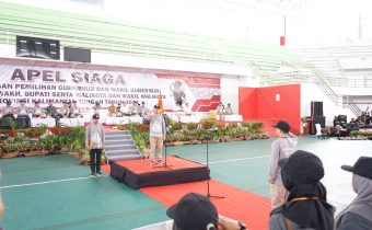 Ketua Bawaslu Provinsi Kalimantan Tengah, Satriadi memimpin Apel Siaga Pengawasan Pilkada Serentak Tahun 2024