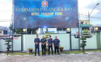 Bawaslu Kota Palangka Raya Audiensi Ke Kodim Palangka Raya