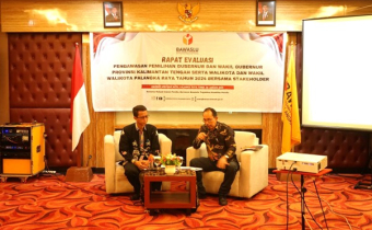 Kegiatan Evaluasi Pengawasan Pemilihan Serentak Tahun 2024 yang dihadiri oleh berbagai Stakeholder