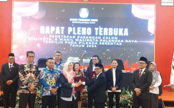 Awasi Rapat Pleno Terbuka Penetapan Paslon di Aquarius Boutique Hotel Palangka Raya