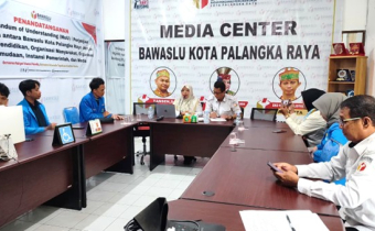 Kegiatan konsolidasi demokrasi bersama Pengurus Cabang Pergerakan Mahasiswa Islam Indonesia (PC PMII) Kota Palangka Raya, Rabu (4/2/2026)