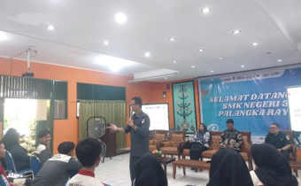 Sosialisasi Penguatan Pemahaman Kepemiluan bagi Pemilih Pemula di SMKN 3 Palangka Raya pada Selasa, (12/05/2026).