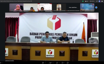 Rapat Koordinasi (Rakor) Penilaian Keterbukaan Informasi Publik (KIP) Bawaslu Kabupaten/Kota Tahun 2026 via Zoom, Kamis (16/07/2026)