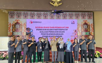 Sosialisasi dan Penguatan Pengawasan Partisipatif dalam Penyelenggaraan Pemilu di Aula Hasanka Boarding School, Senin (24/8/2026)
