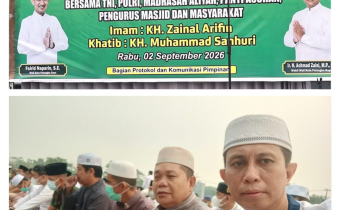 Kegiatan Salat Istisqa dan Doa Bersama yang diselenggarakan oleh Pemerintah Kota Palangka Raya di Masjid Agung Kubah Kecubung, Rabu (02/09/2026)