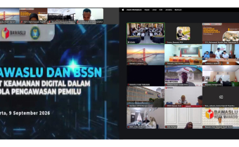 KETUA DAN ANGGOTA BAWASLU PALANGKA RAYA IKUTI SINERGI BAWASLU–BSSN DEMI PERKUAT KEAMANAN DIGITAL PENGAWASAN PEMILU